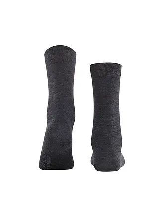 FALKE | Chaussettes Soft Merino black | grau